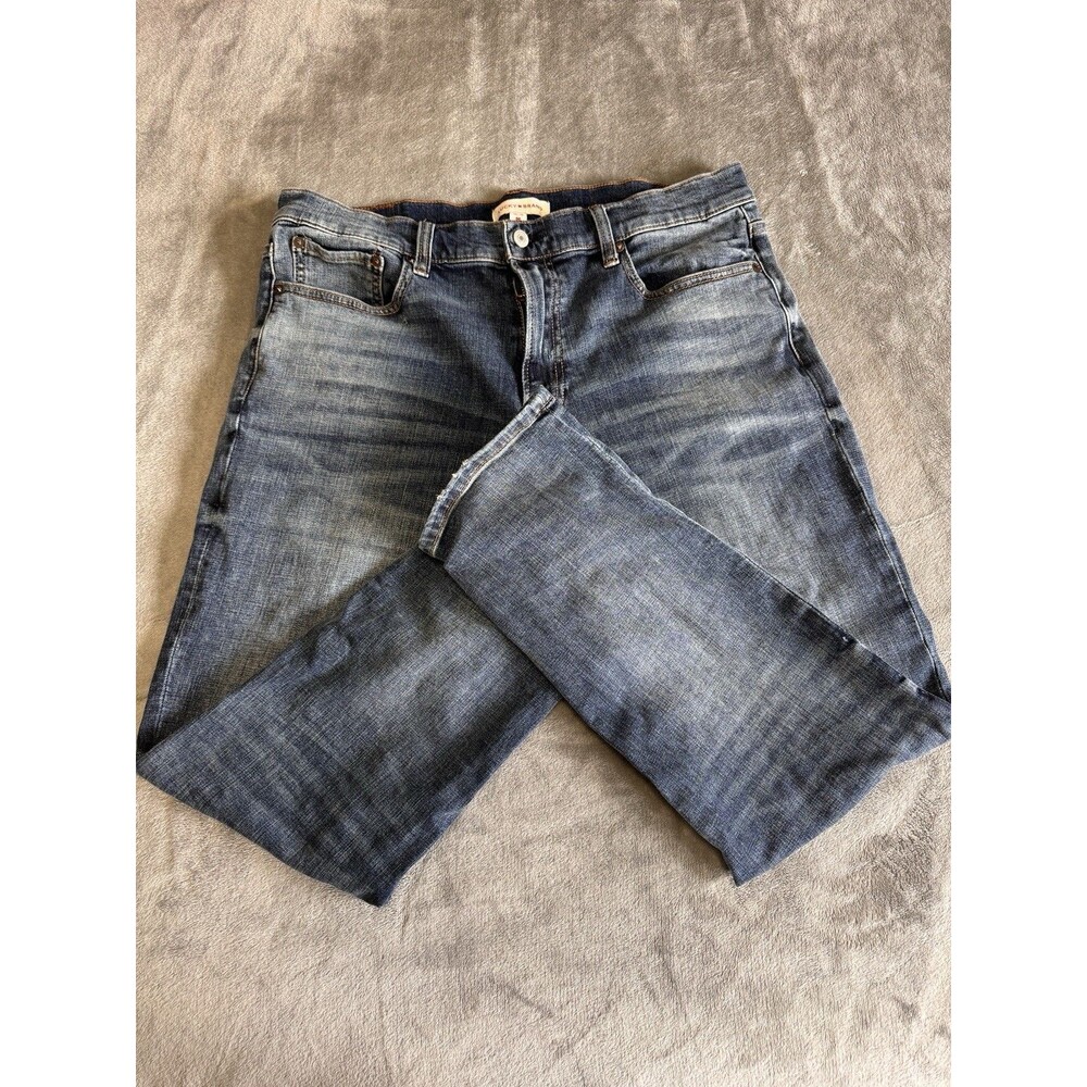Lucky Brand Jeans Mens 36x30  412 Athletic Slim Distressed Measures 29" Inseam